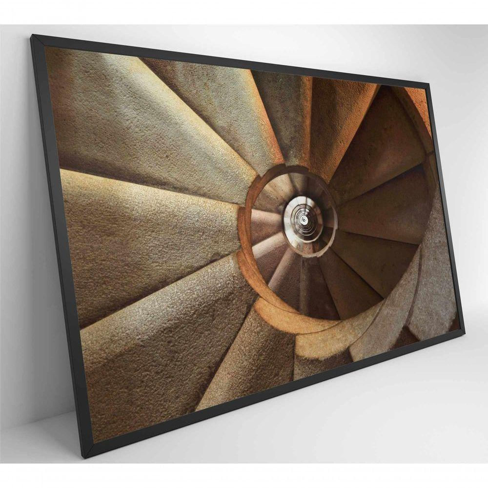 Quadro Arquitetura Espiral 120x80 Cm Tecido Canvas