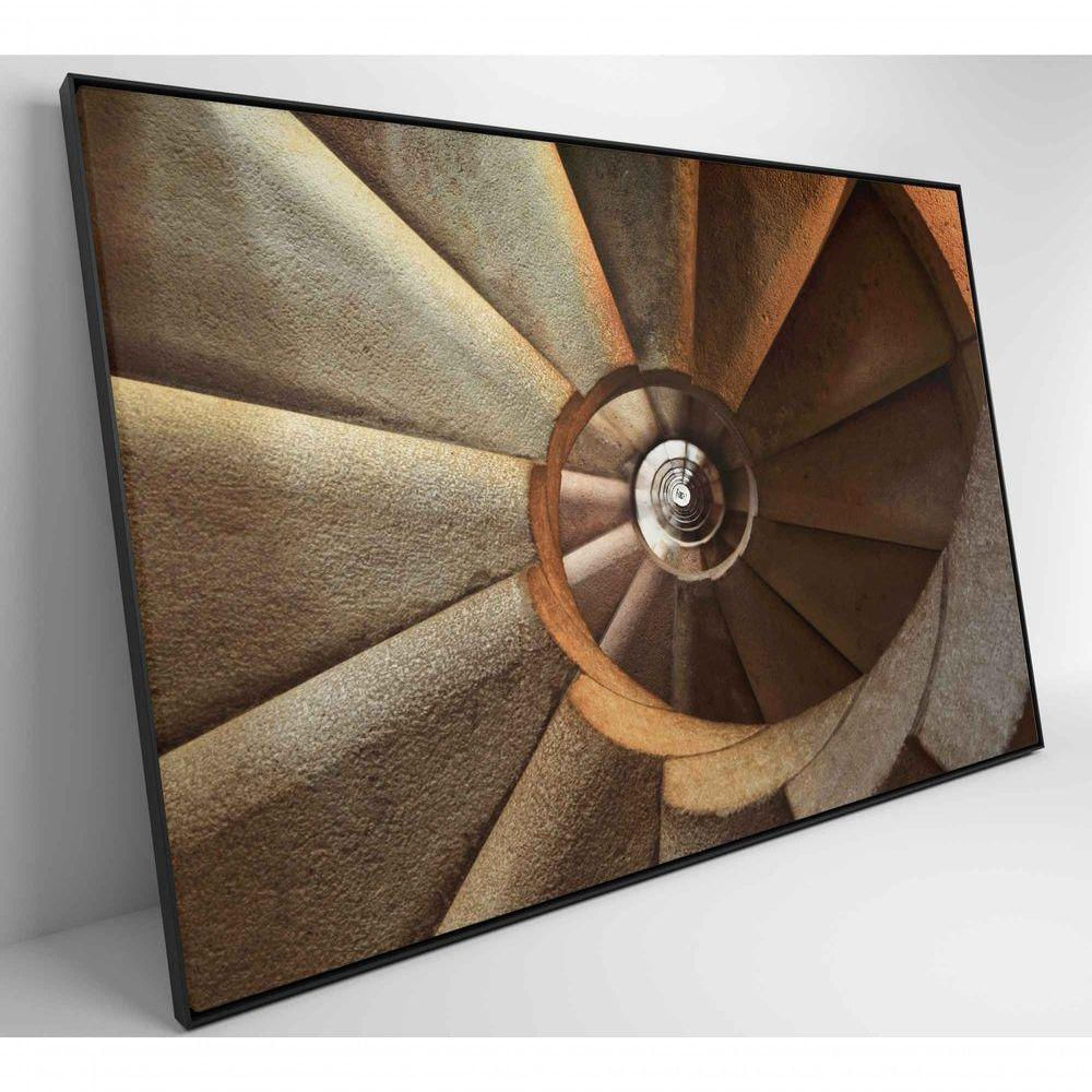 Quadro Arquitetura Espiral 120x80 Cm Tecido Canvas