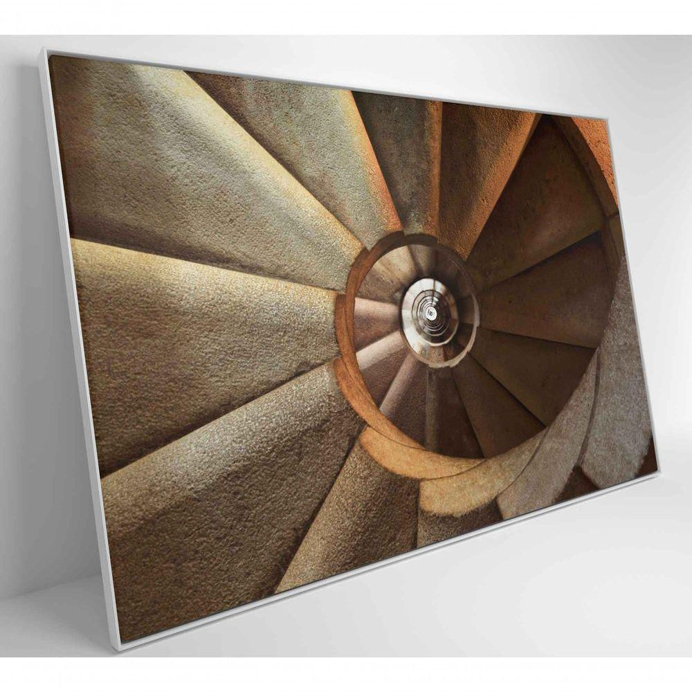 Quadro Arquitetura Espiral 120x80 Cm Tecido Canvas