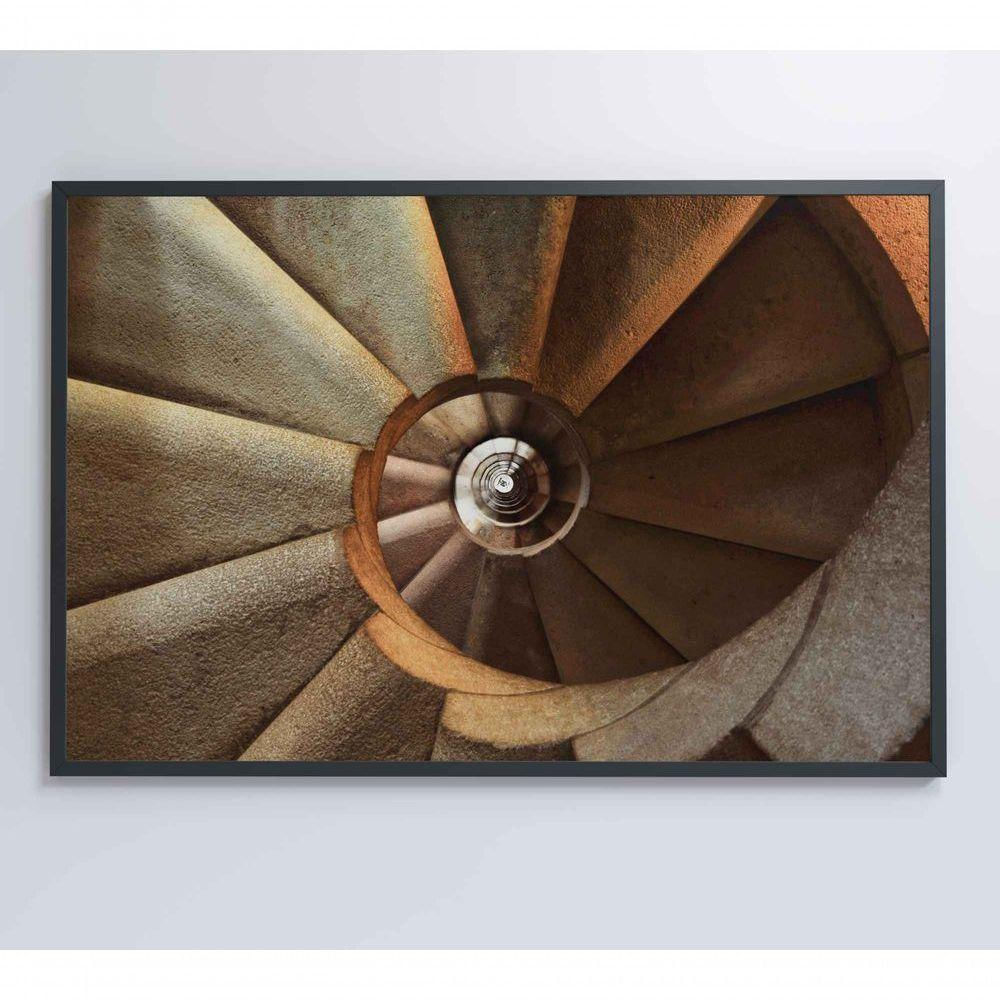 Quadro Arquitetura Espiral 120x80 Cm Tecido Canvas