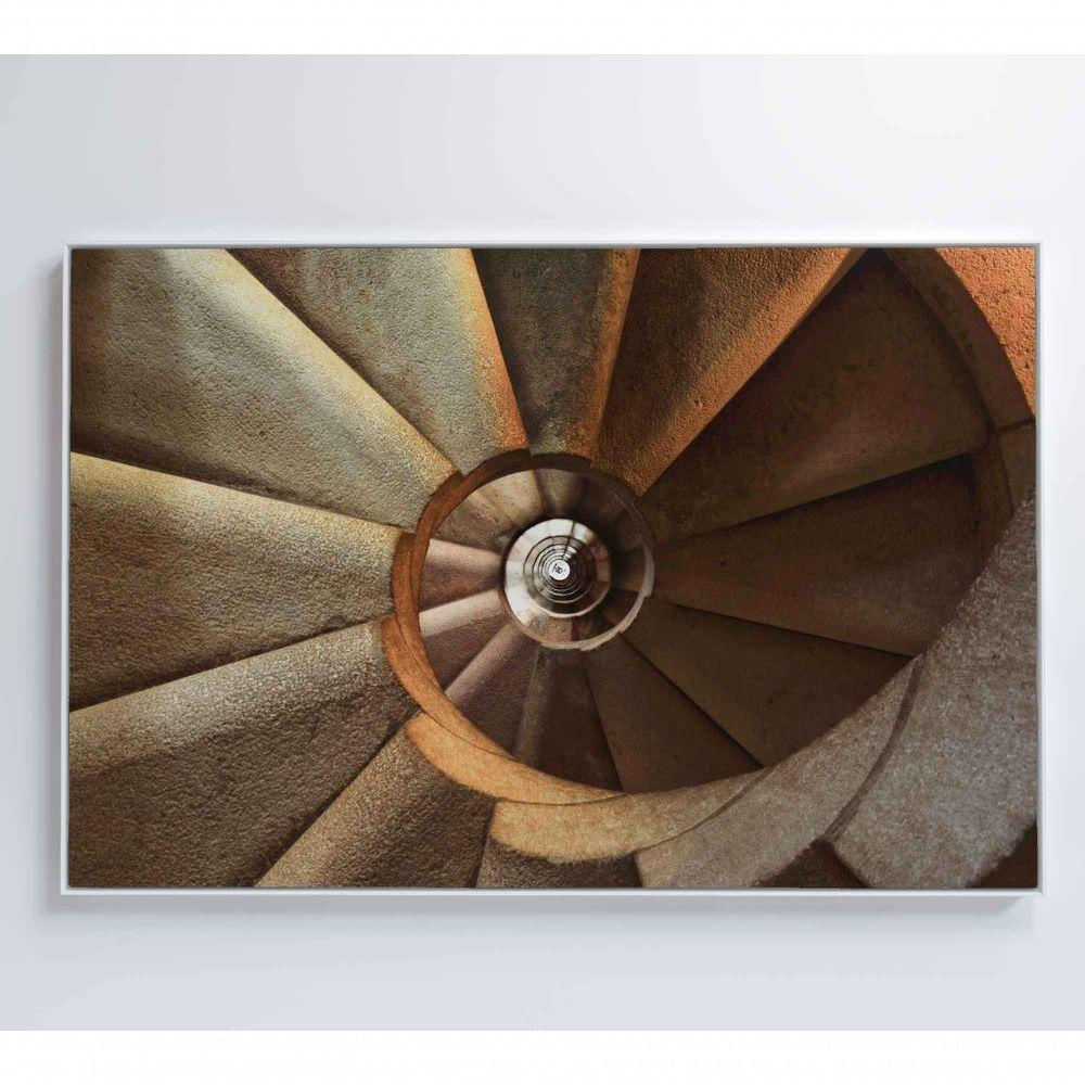 Quadro Arquitetura Espiral 120x80 Cm Tecido Canvas