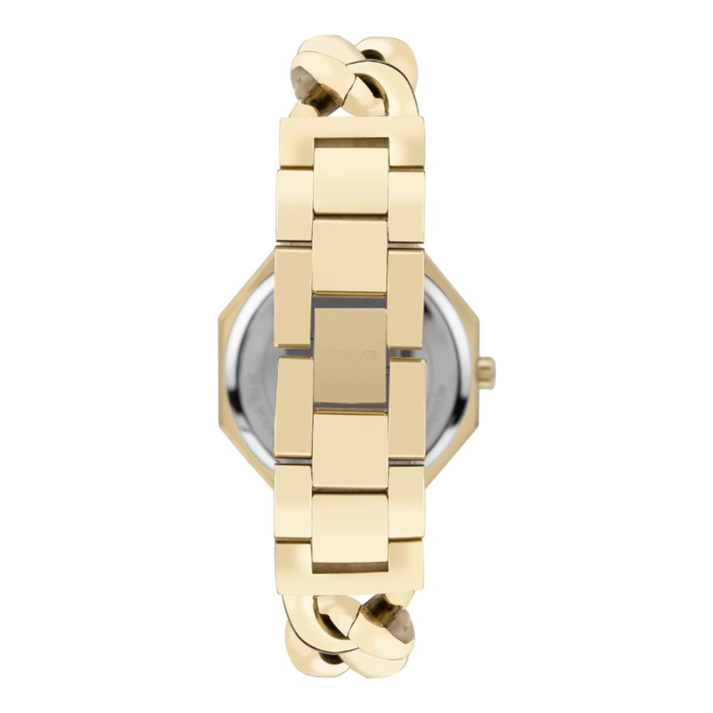 Relógio Technos Feminino Ref: 2036mto/1p Bracelete Hexagonal Dourado