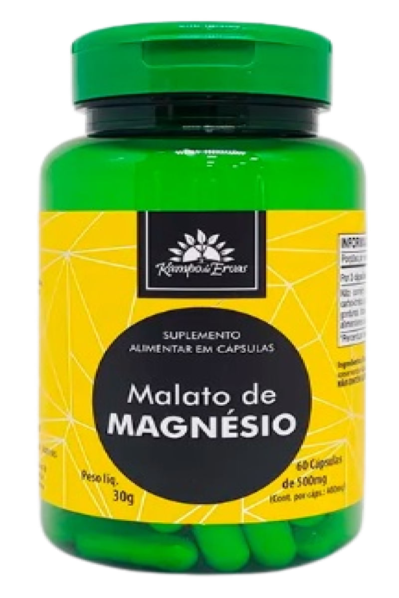 Kit 2X: Magnésio Malato Kampo de Ervas 60 Cápsulas 400mg