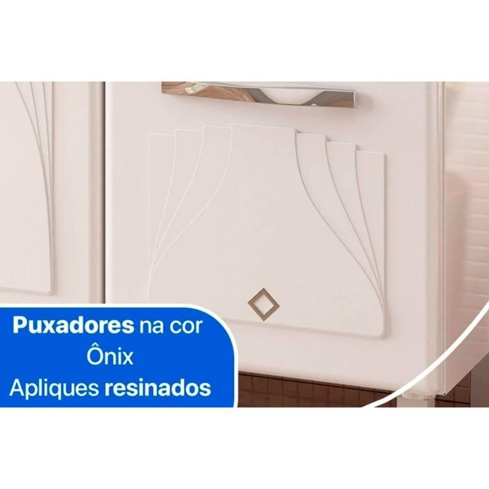 Balcão De Cozinha Star New 3 Portas E 2 Gavetas S-tampo 150cm Preto - Telasul