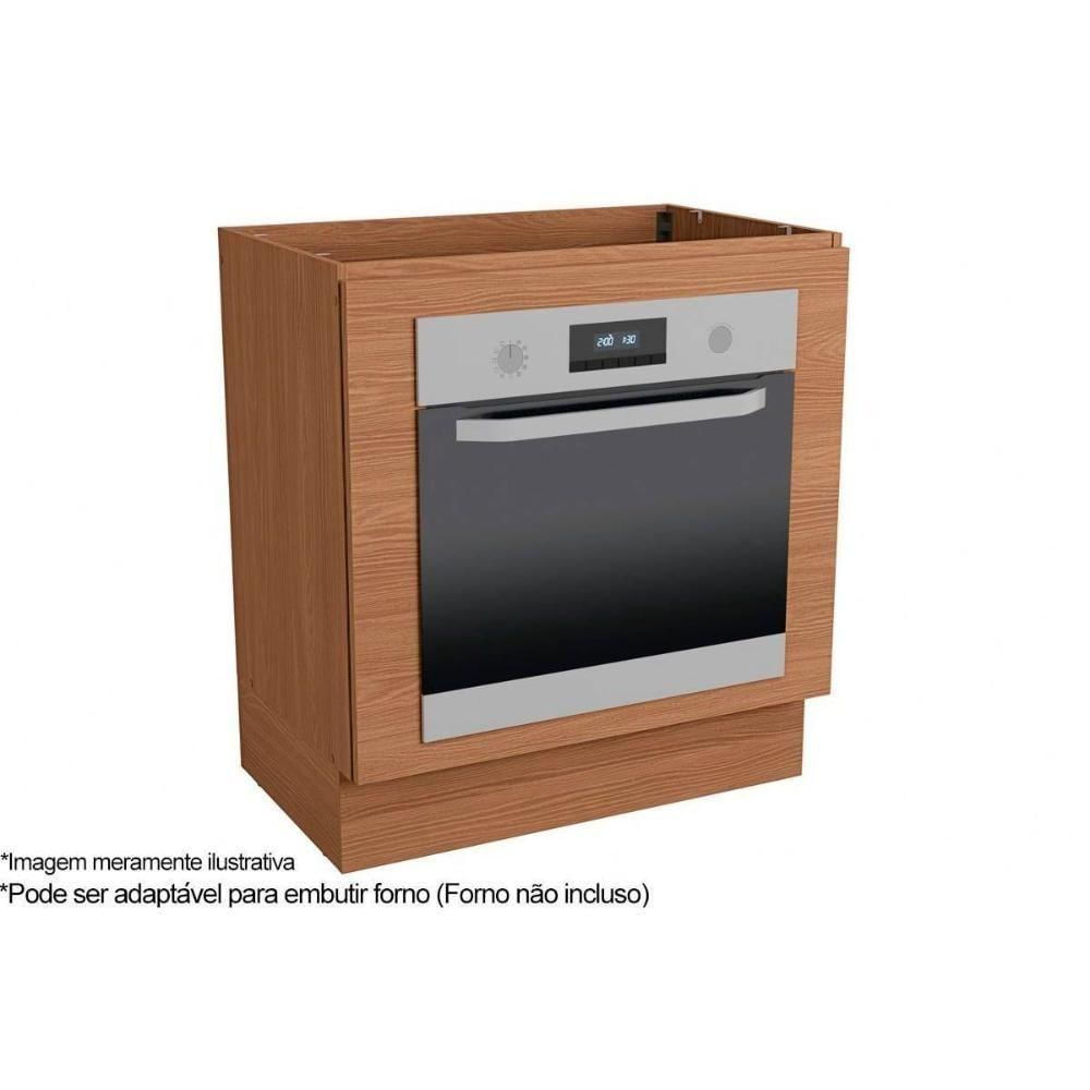 Balcão De Cozinha Modulado Ciela R624 S- Tampo 80cm Canela - Kappesberg