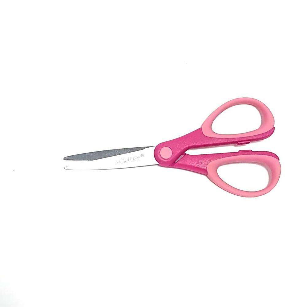 Tesoura Acrilex Modelo Multiuso 13cm Ref.2255 Rosa