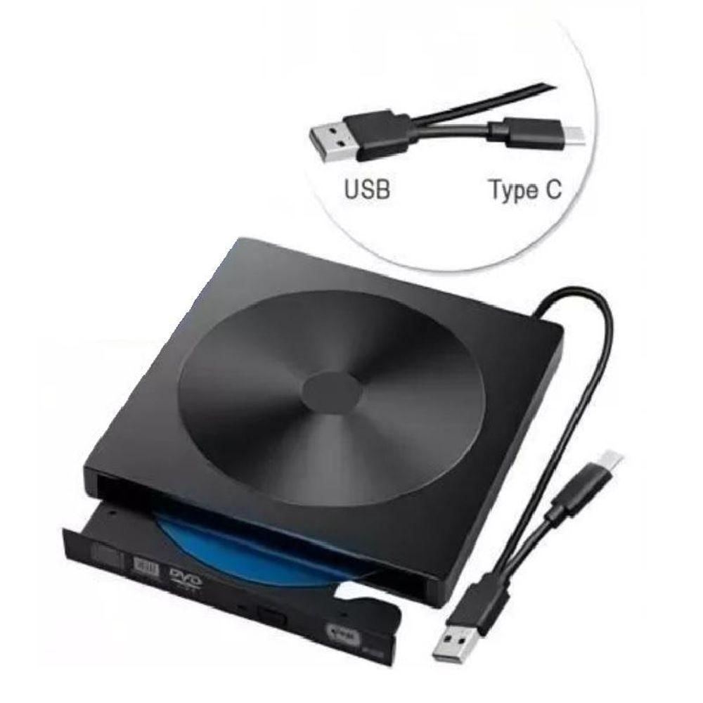 Drive Gravador De Cd-dvd Externo Usb 3.0 E Type-c Kp-le303