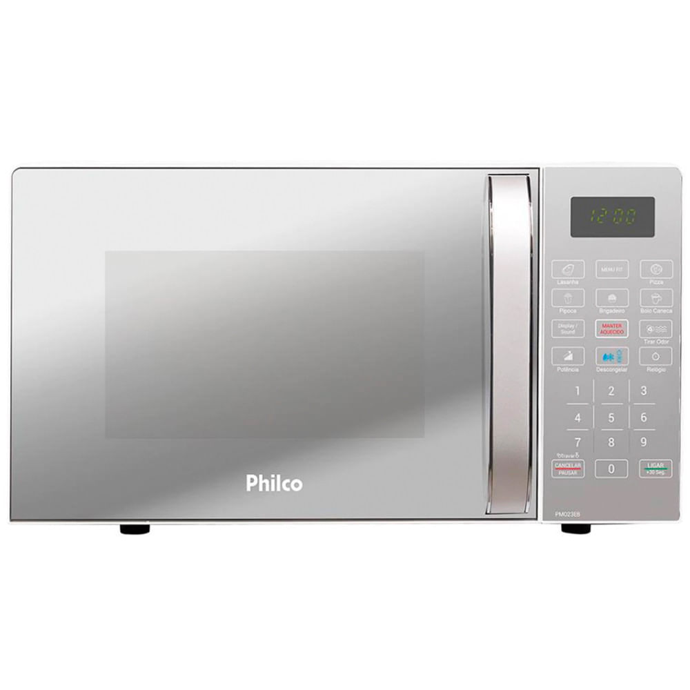 Forno Micro-ondas Prata com Menu FIT 20 Litros Philco Prata / 110V