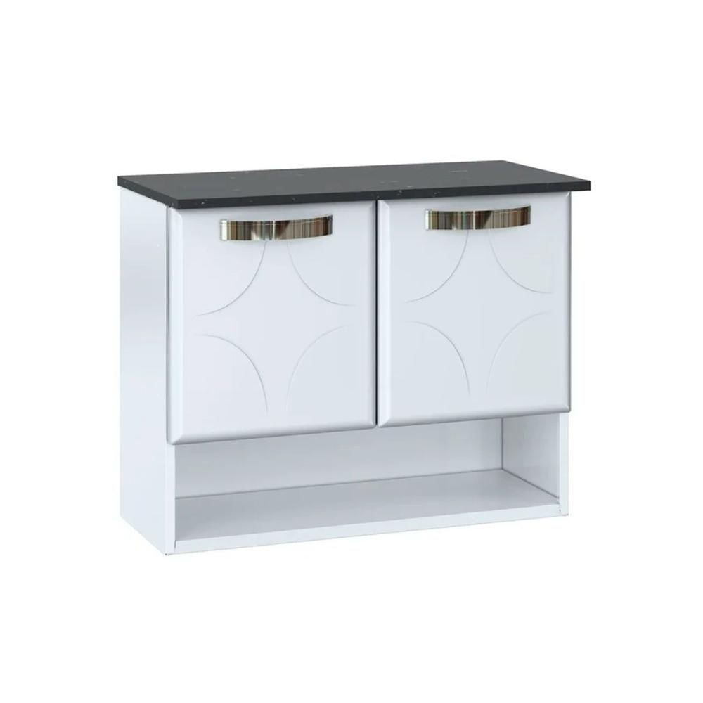 Gabinete De Banheiro Rubi Com 2 Portas Branco - Telasul