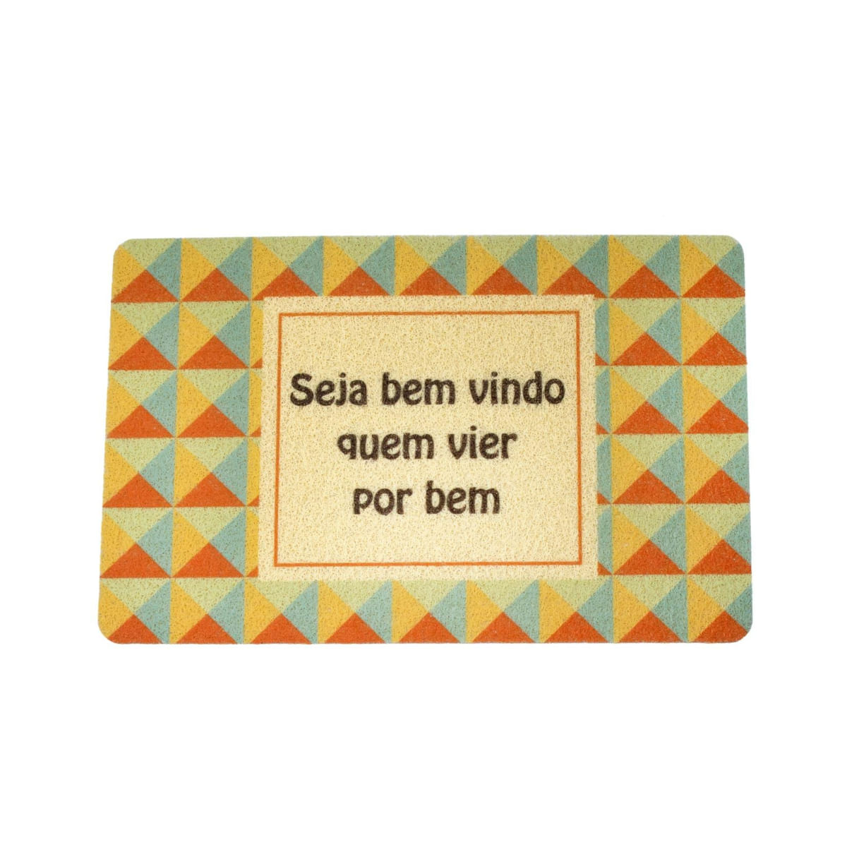 Capacho Decorativo Seja Bem Vindo Quem Vier Por Bem 1x38x58 cm - D'Rossi