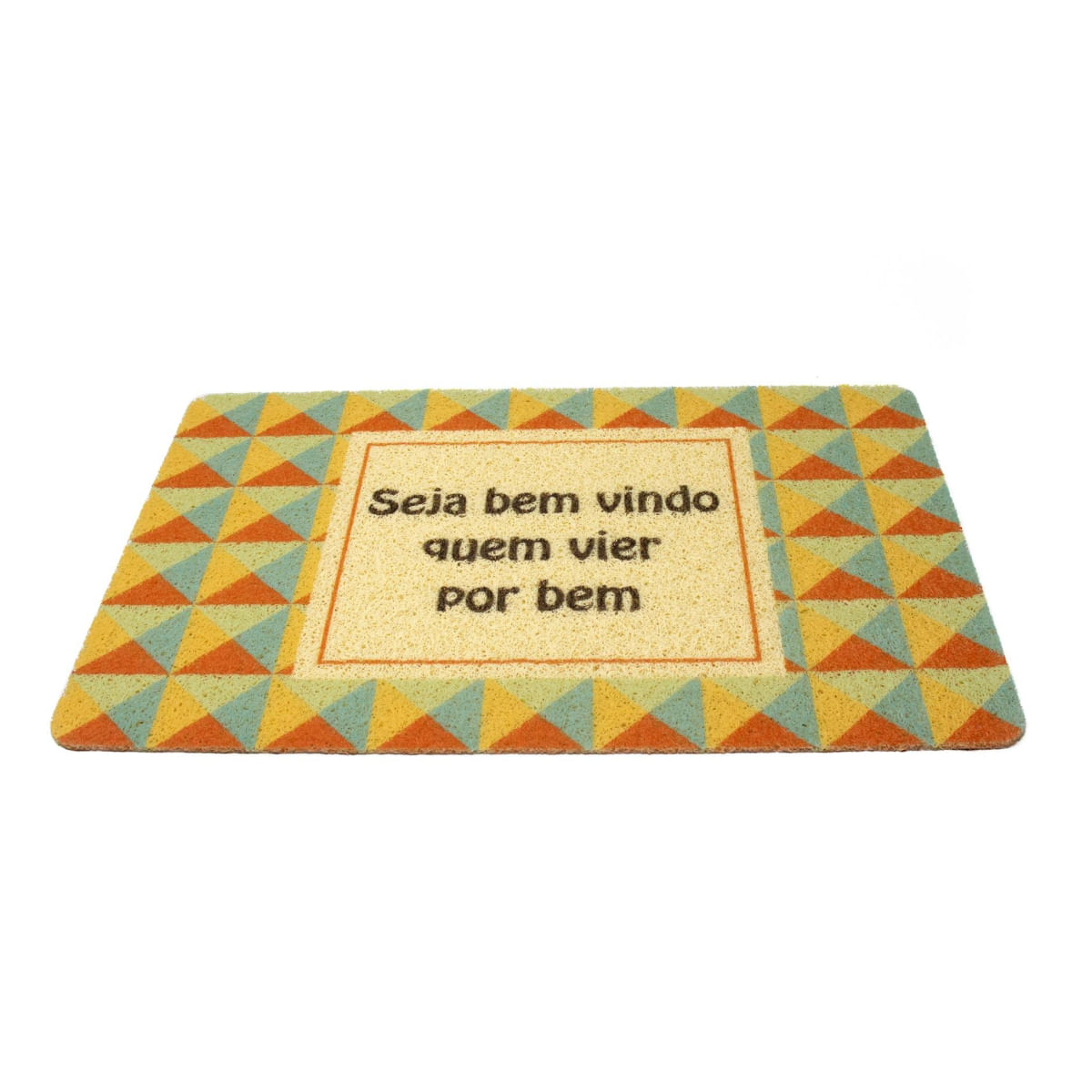 Capacho Decorativo Seja Bem Vindo Quem Vier Por Bem 1x38x58 cm - D'Rossi