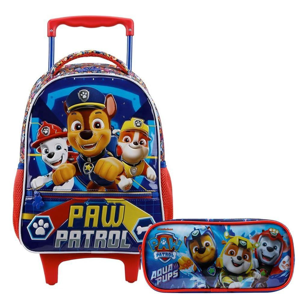 Kit Mochila De Rodinha E Estojo Paw Patrol Xeryus