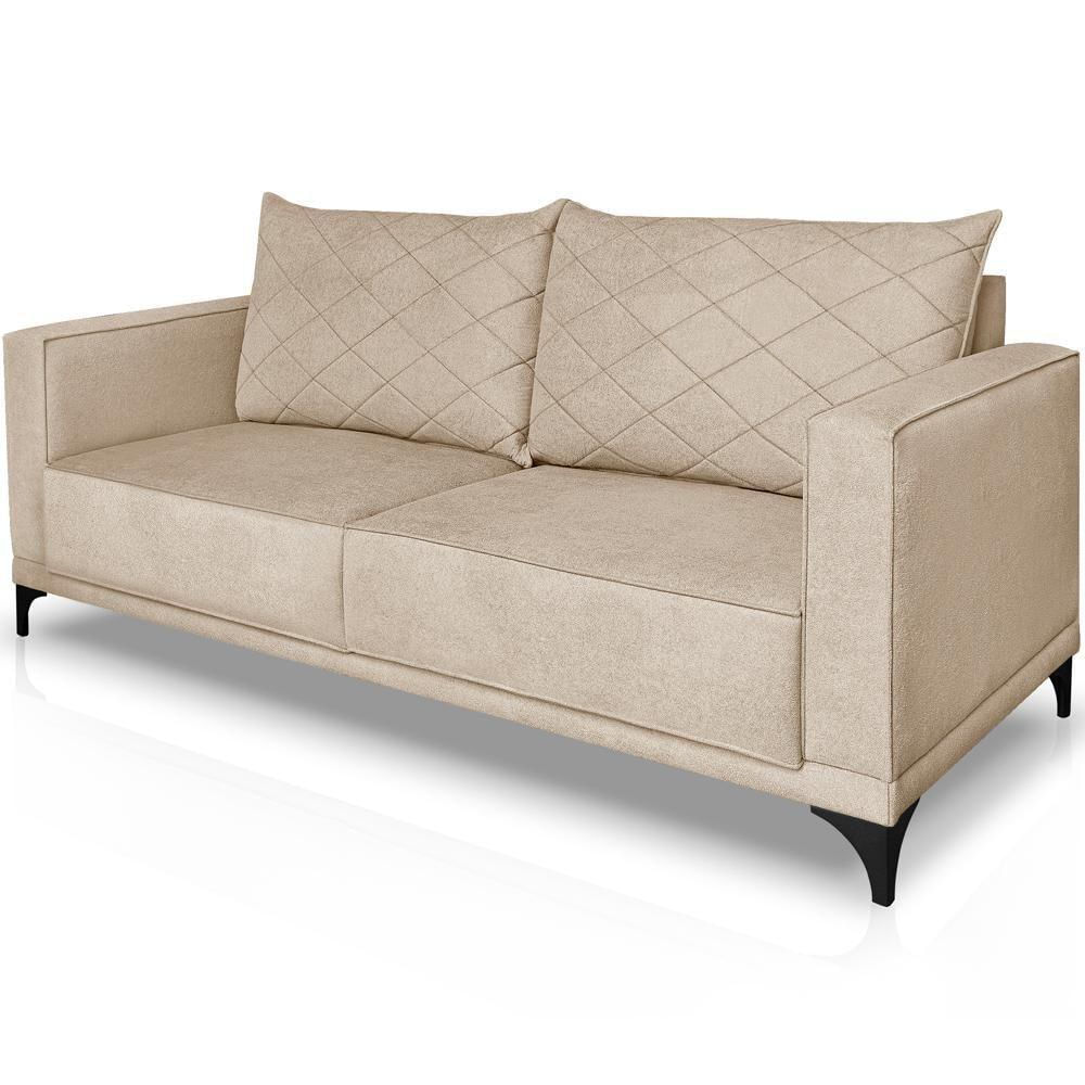 Sofa Nori 2 Lugares Pes De Ferro 160cm Linho Boucle 3301 Ezz 3301