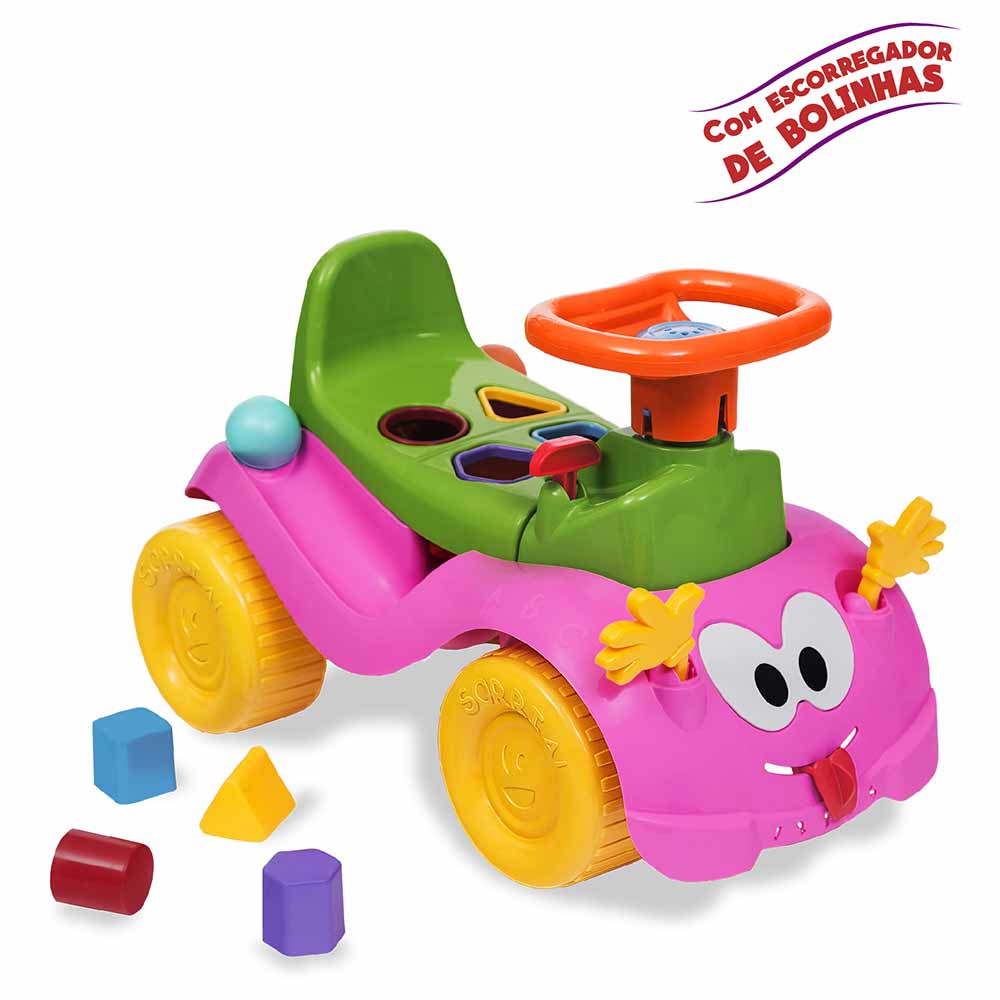 Motoca Carro de Passeio Infantil Velotrol Lelecita Rosa - Loja Zuza  Brinquedos