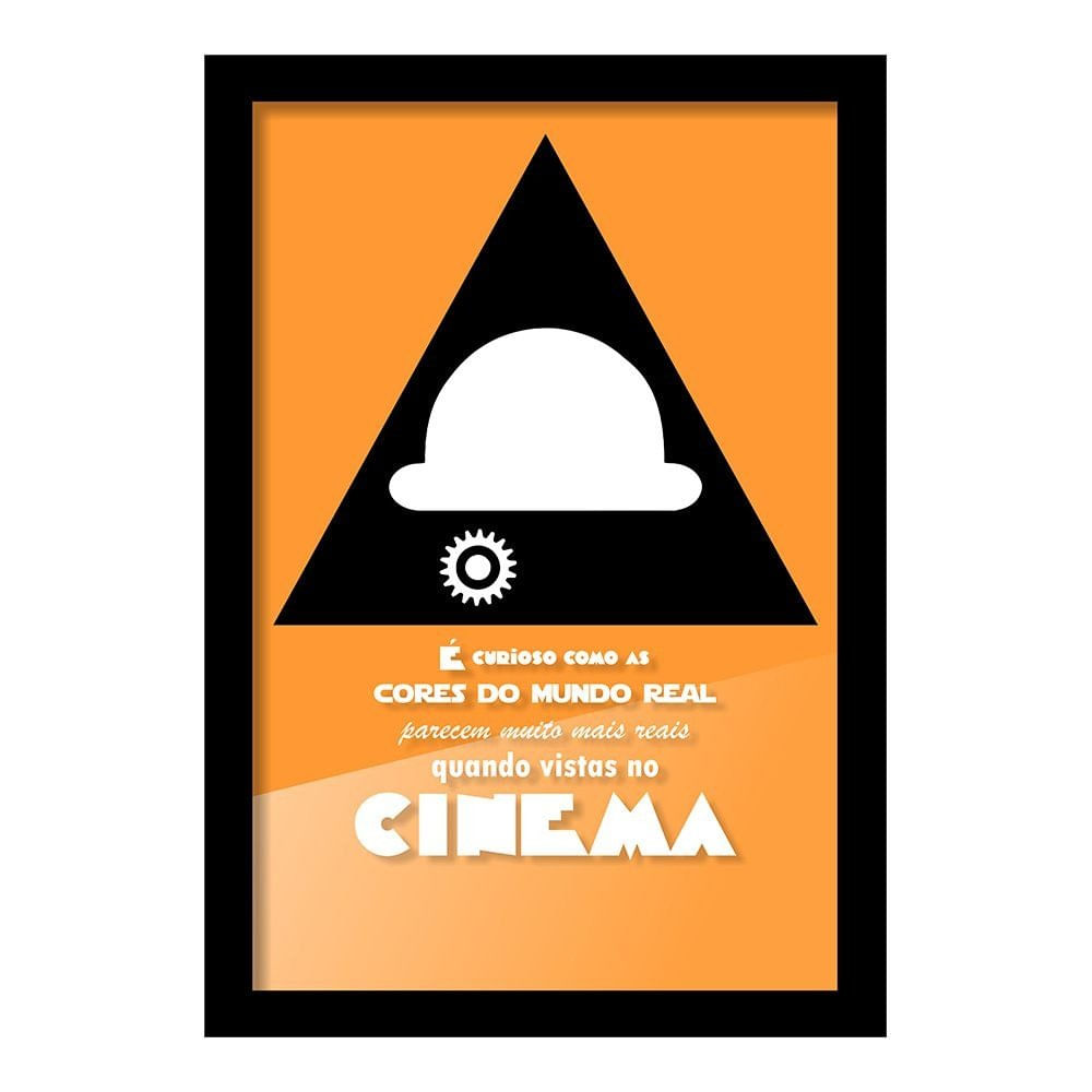 Quadro Porta Ingressos de Cinema LARANJA