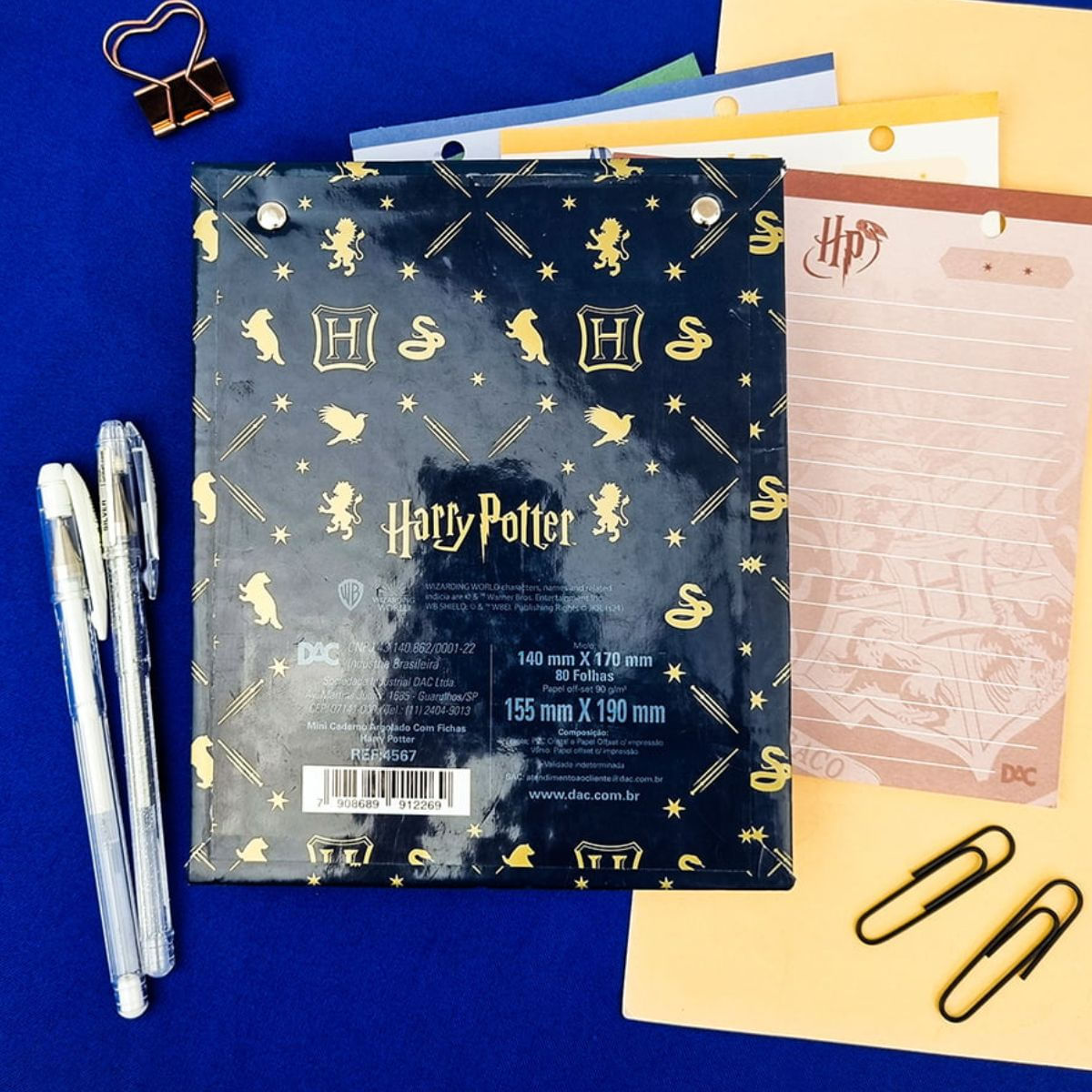 MINI FICHEIRO VERTICAL HARRY POTTER - 80 FLS - 4567 - DAC