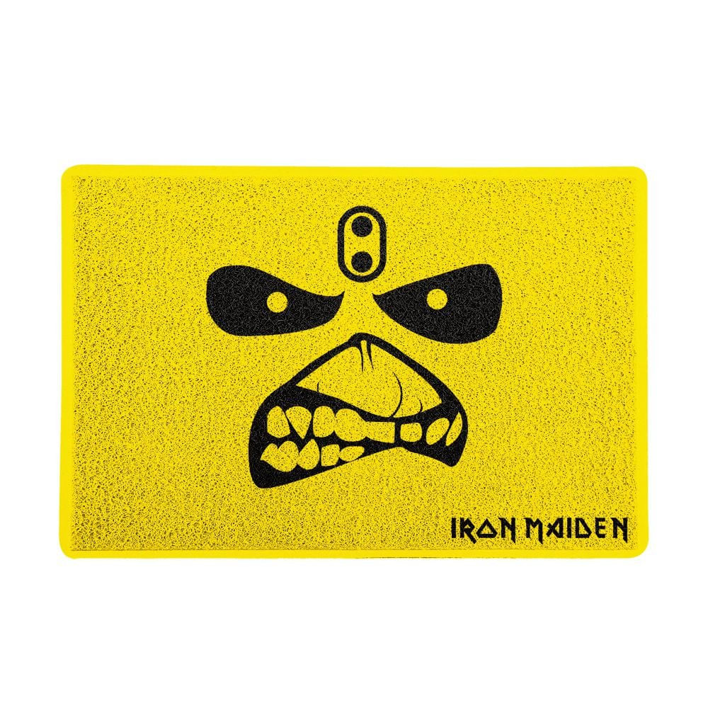 Capacho 60x40cm - Iron Maiden Eddie the Head, Amarelo