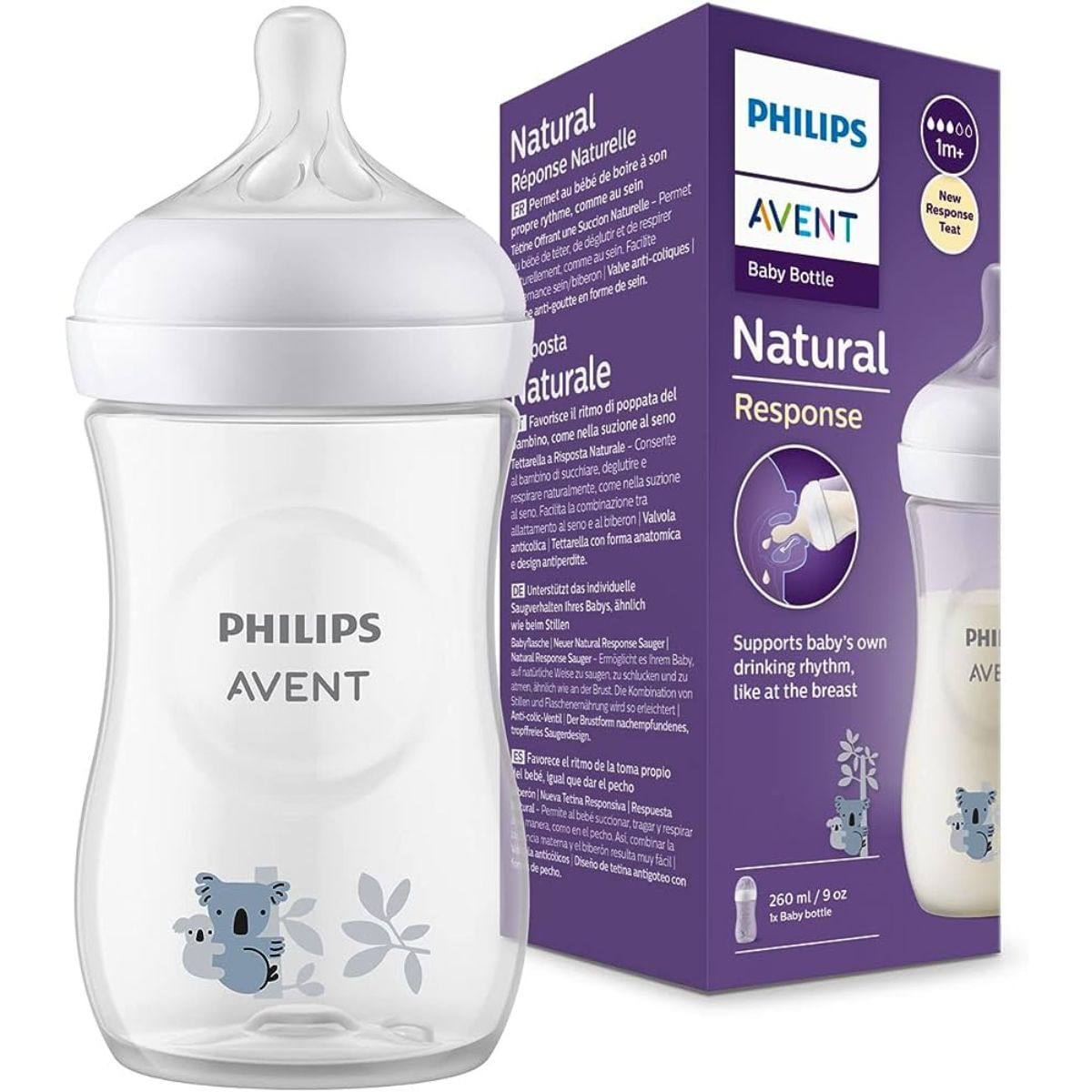 MAMADEIRA PETALA 3.0 260ML - DECORADA COALA - PHILIPS AVENT