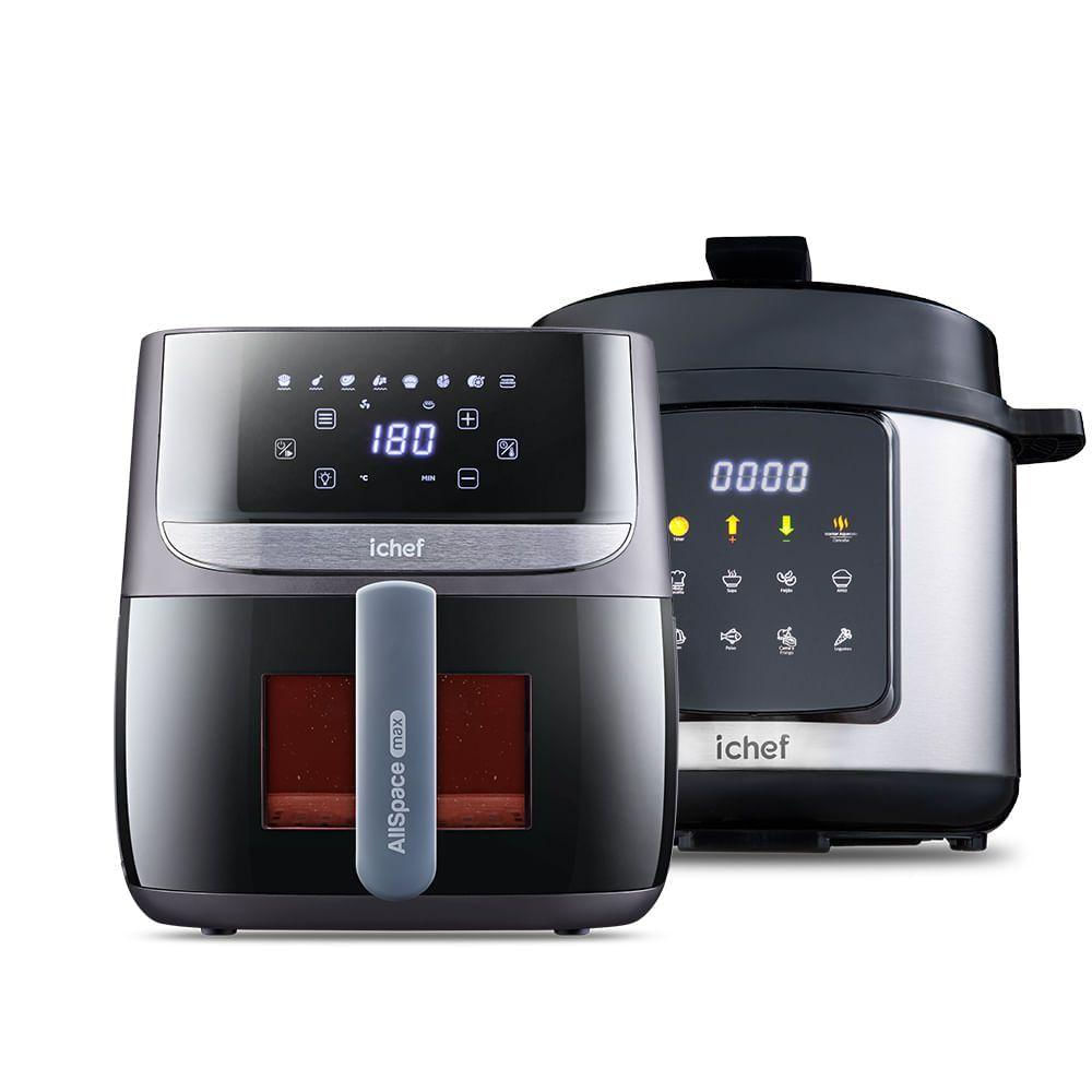 Airfryer Vision Max Ichef Polishop 5,7L E Panela De Pressão Elétrica Ichef Master Cooker 6L 220V