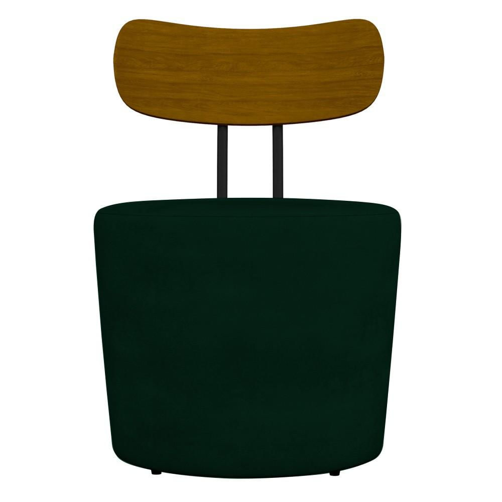 Kit 2 Poltronas Decorativas Redondas 53cm Le Moon M22 Veludo Verde - Mpozenato