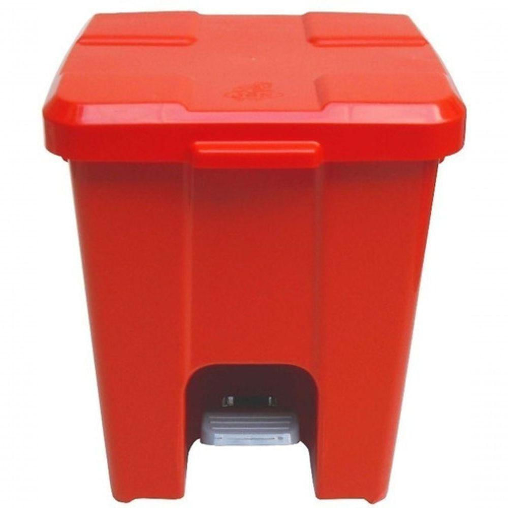 Cesto De Lixo 15 Litros Com Pedal Vermelho