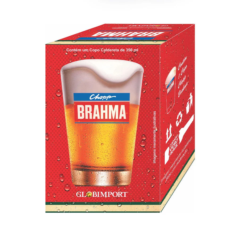 Copo para Cerveja Ambev Brahma Chopp em Vidro Transparente 350ml