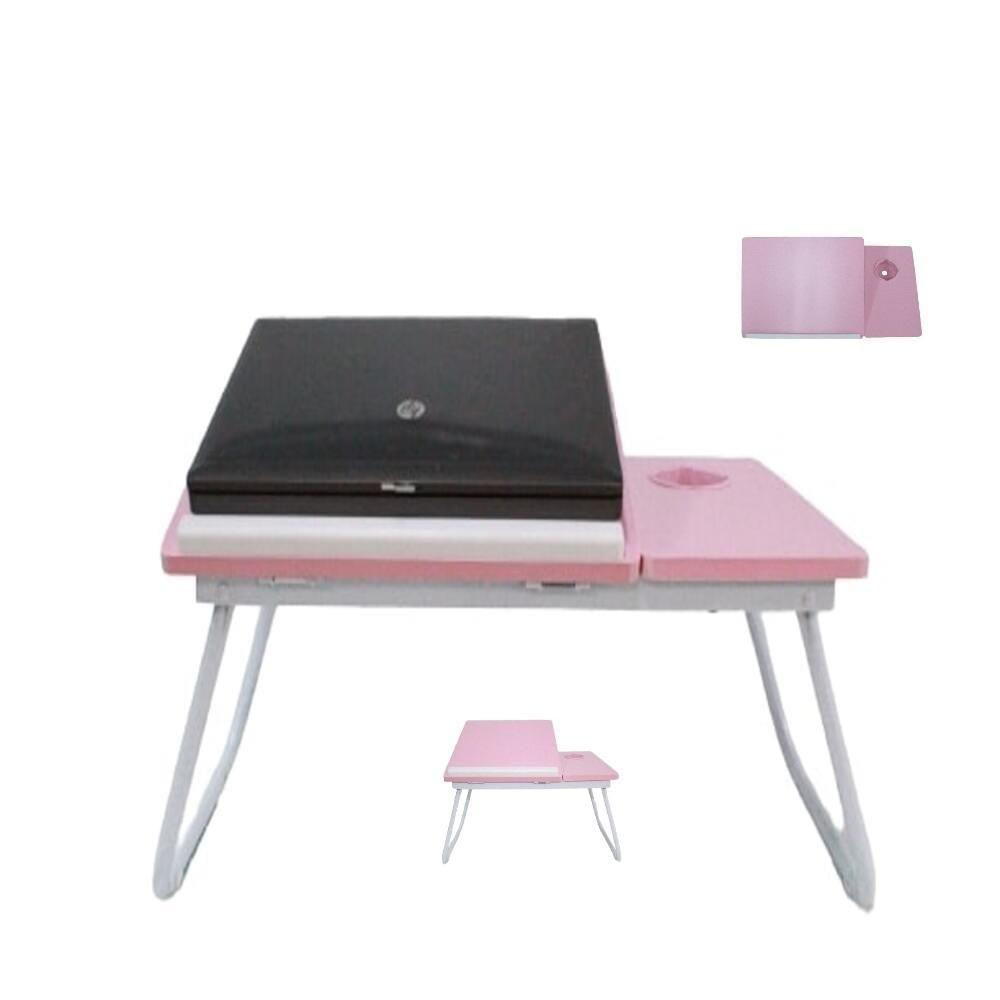 Suporte Para Notebook Mesa Em Madeira Cama Ajustavel Multifuncional Sofa Apoio Home Office Dobravel Rosa