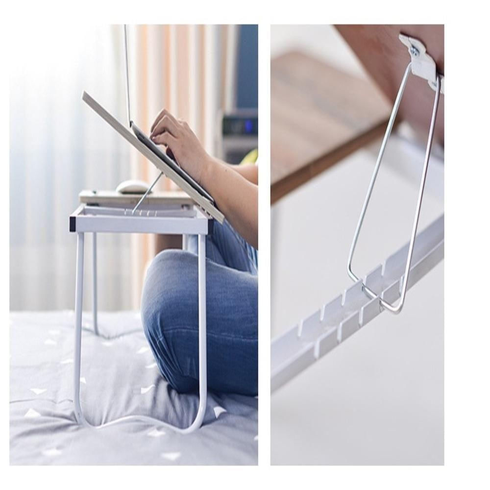 Suporte Para Notebook Mesa Em Madeira Cama Ajustavel Multifuncional Sofa Apoio Home Office Dobravel Rosa