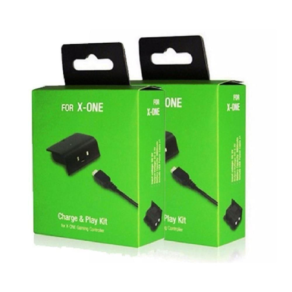 Kit com 2 Baterias Recarregáveis e Cabo USB para Controle Xbox One