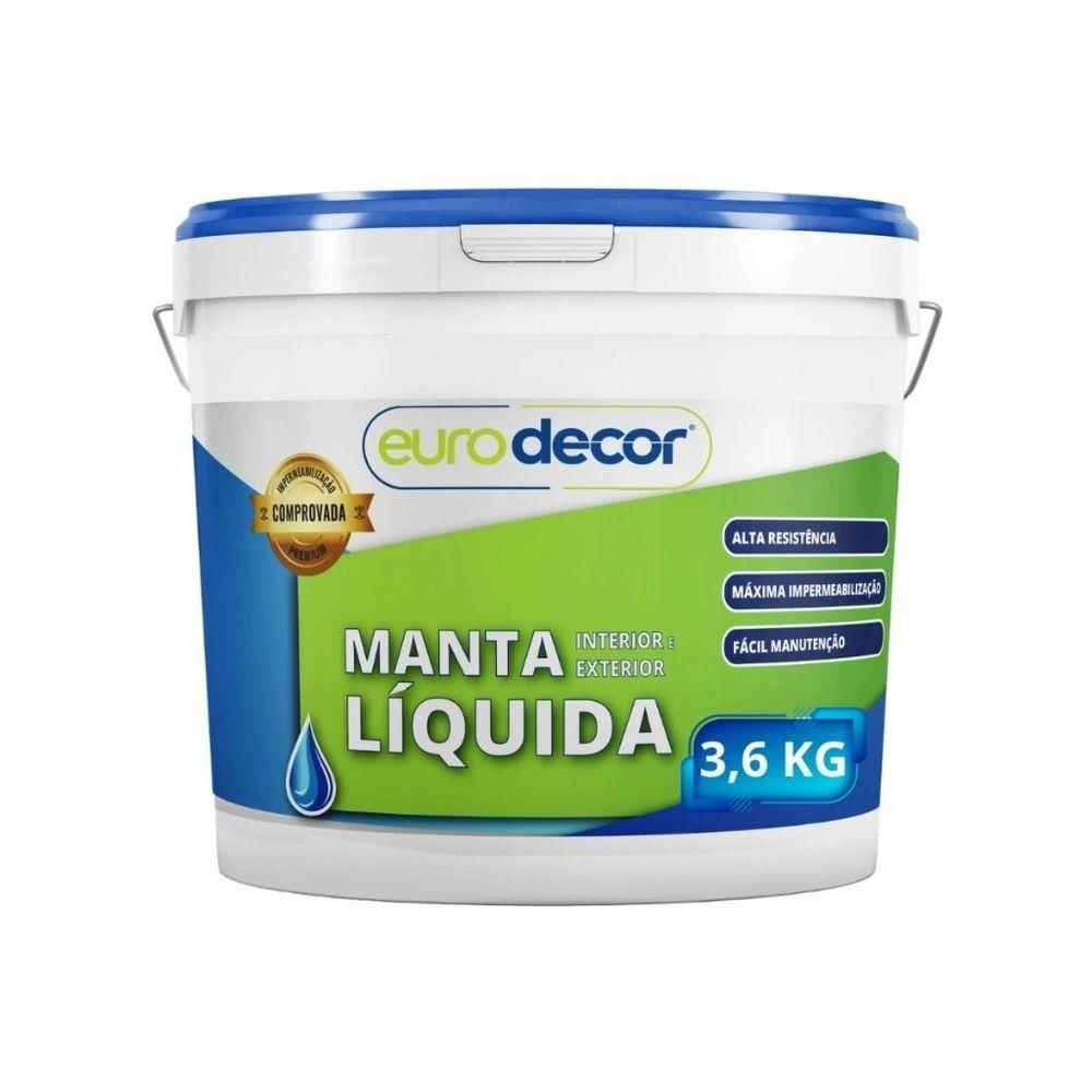 Manta Líquida - Branco 3,6kg Contra Infiltração Trincas Fissuras