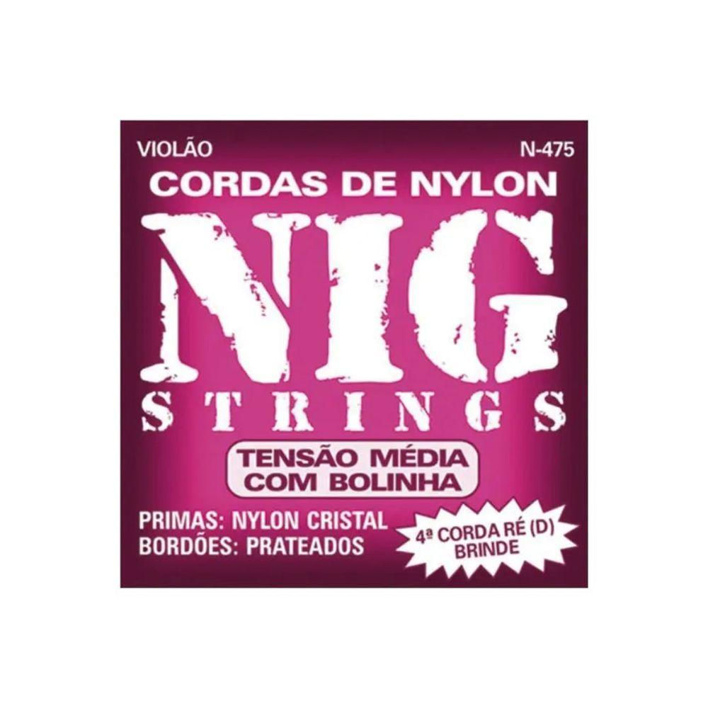 Encordoamento Violao Nylon Tensao Media C/bolinha N475 Nig