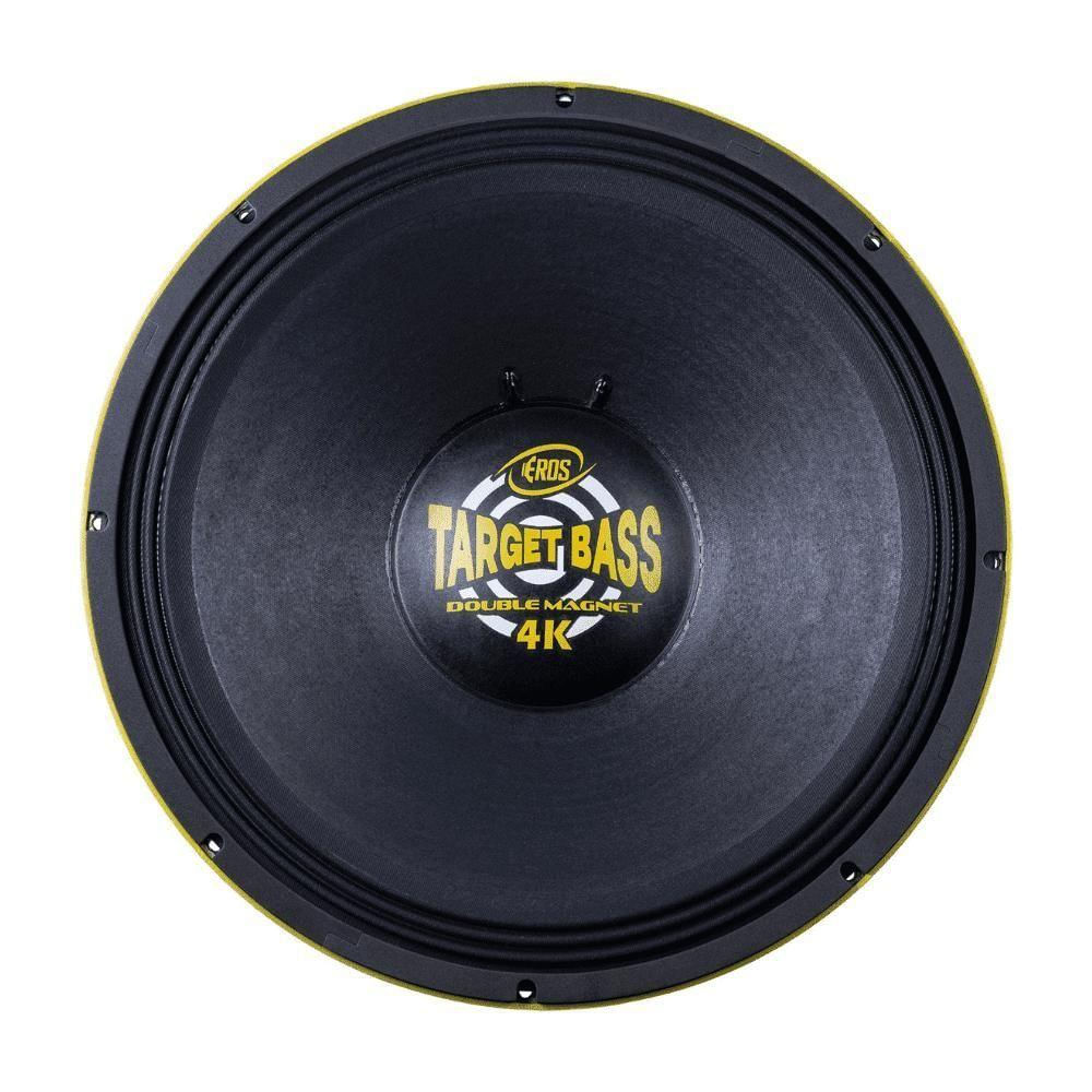 Alto Falante Eros E-18 18 Target Bass Double Magnet 4k 2000w Rms 4 Ohms - Amarelo