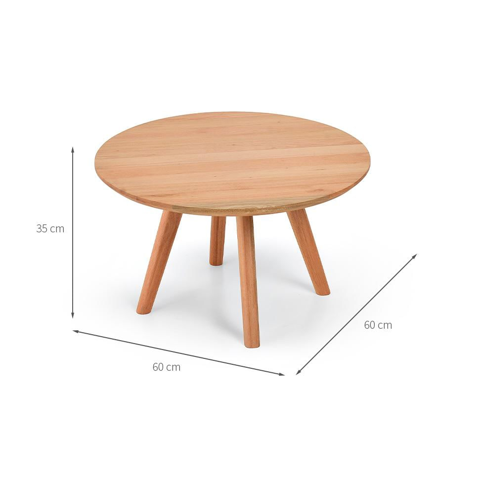 Mesa de Centro Redonda Sabrina Natural 35 cm