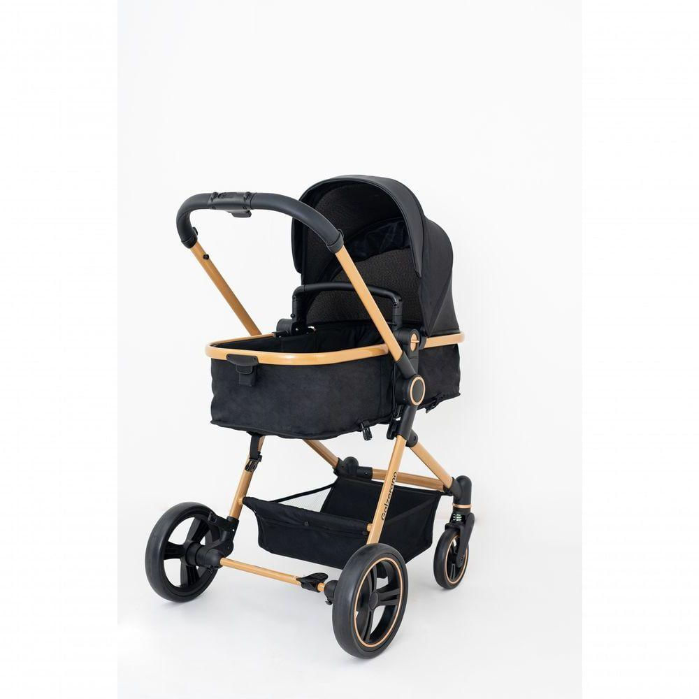 Carrinho De Passeio Galzerano Ivy 0 A 15kg Com Cesto Moises Dourado Gold