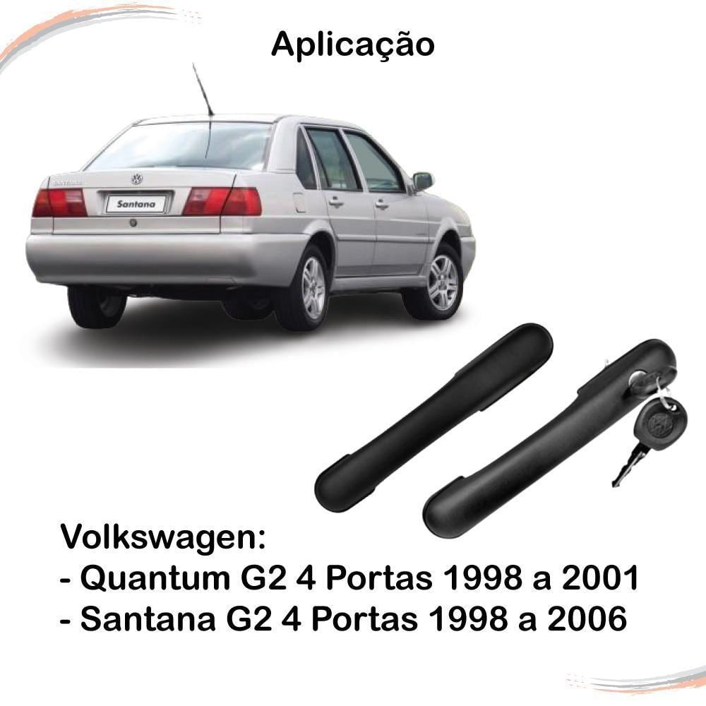 Kit 4 Maçanetas Externas Preto Santana G2 98 A 06 4 Portas - Un - 4 [f103]