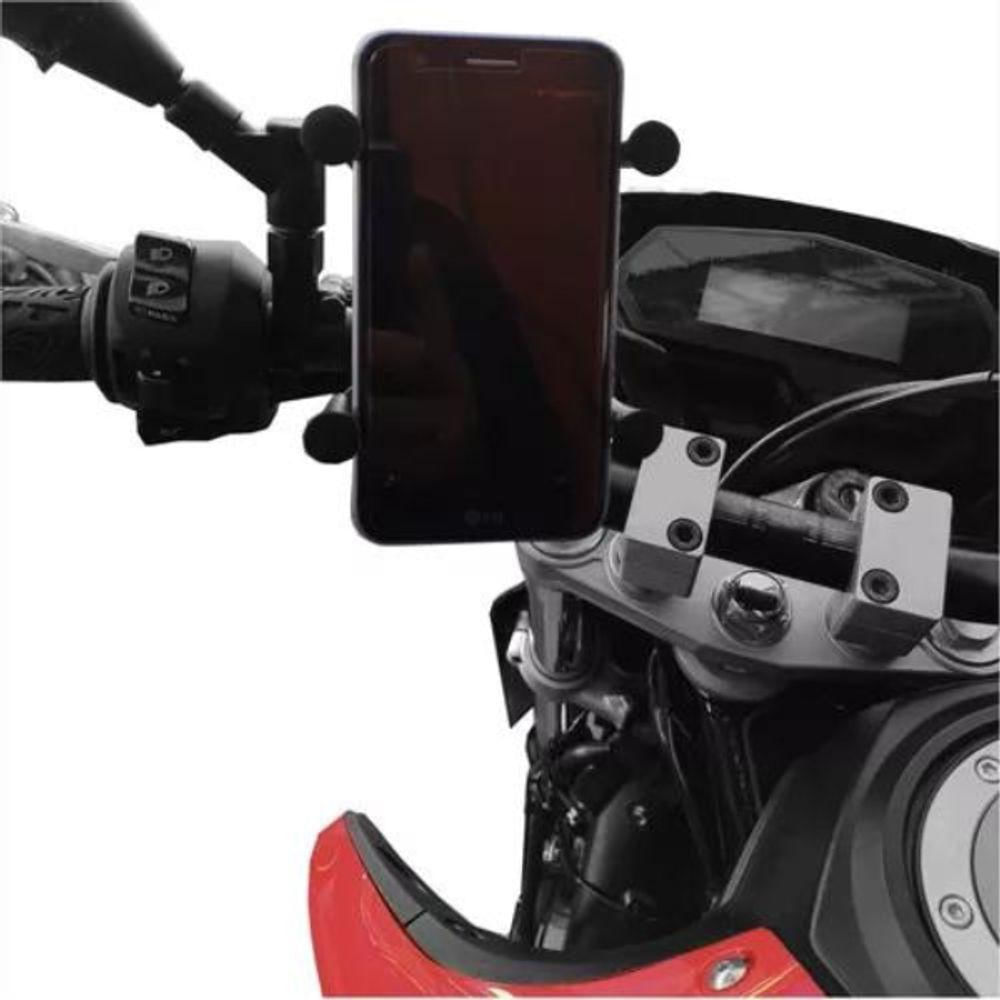 Suporte Garra Para Celular Moto Universal Com Carregador Usb