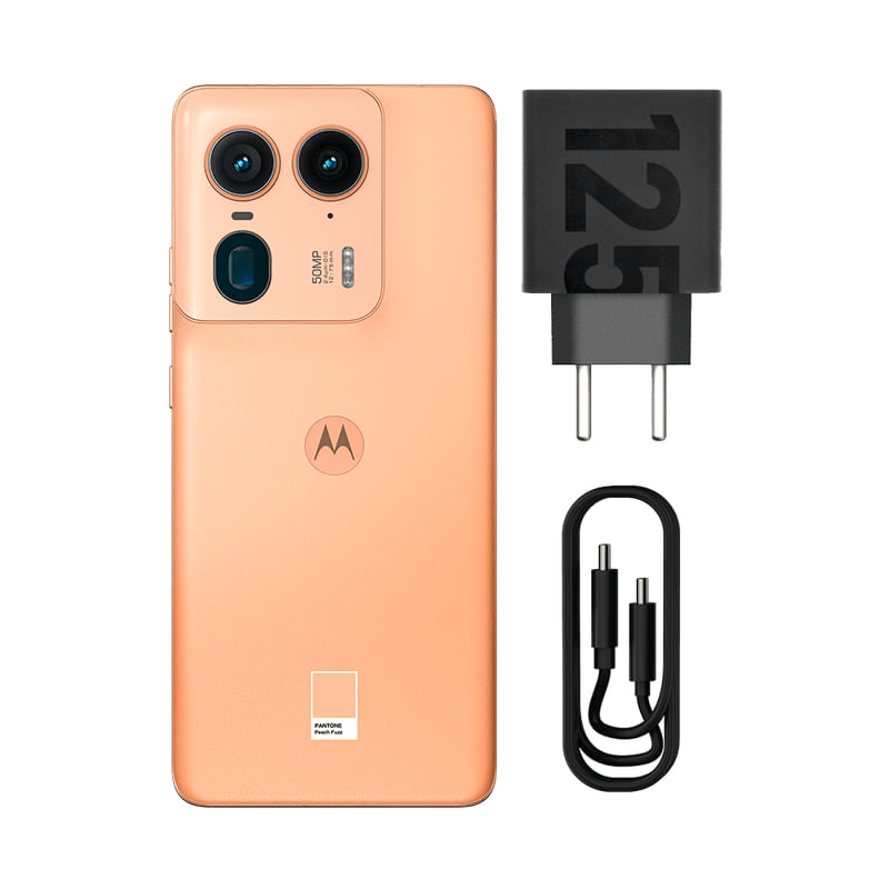 Smartphone Motorola Edge 50 Ultra 5G 512GB - Peach Fuzz, 24GB RAM Boost, Câmera 50MP Ultra-Pixel, Selfie 50MP e Tela 6,7 - Moto AI