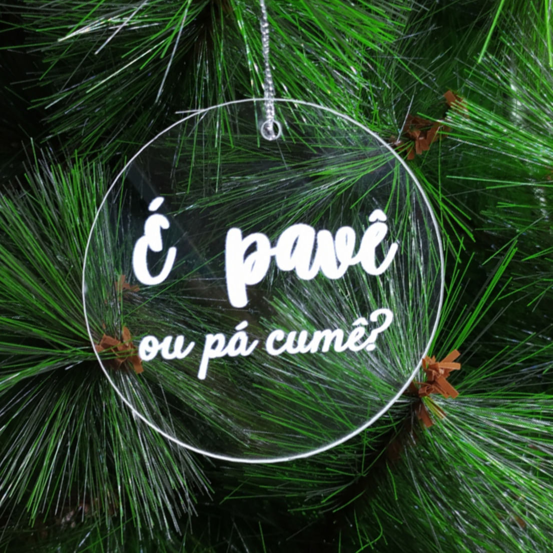 Enfeites Árvore de Natal - Frases de Natal - Transparente