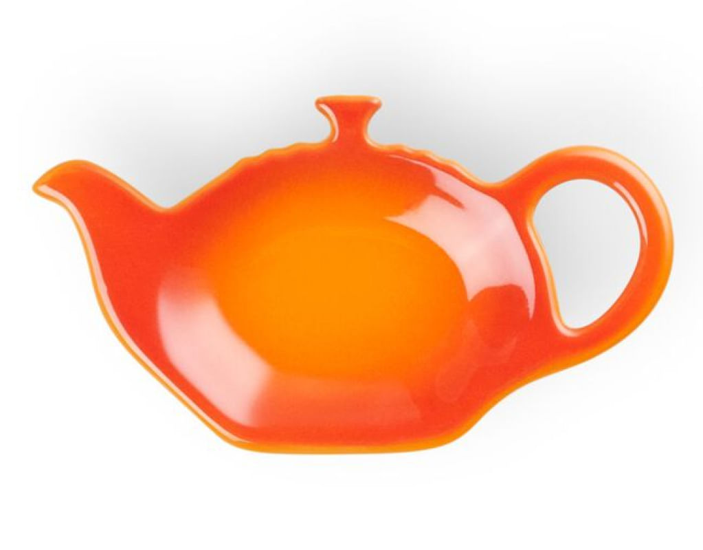 KIT LE CREUSET 2 CANECAS 350ML E SUPORTE P/ SACHÊS EM CERÂMICA Laranja