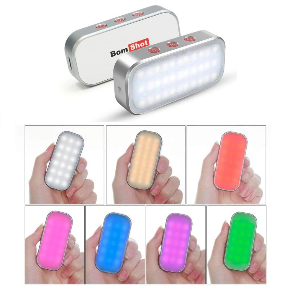 Mini Iluminador de Led RGB Multifuncional com Encaixe 1/4 Polegadas - Apexel