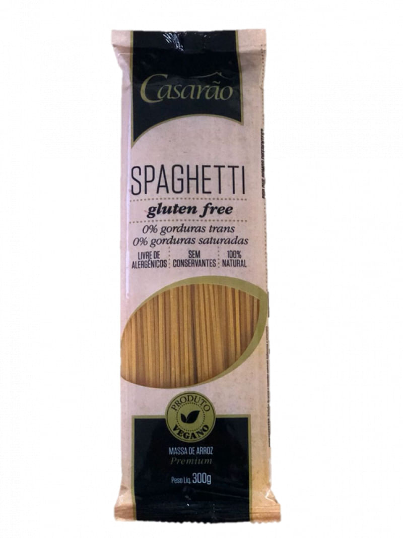 Macarrão Spaghetti Premium Sem Glúten Casarão 500g