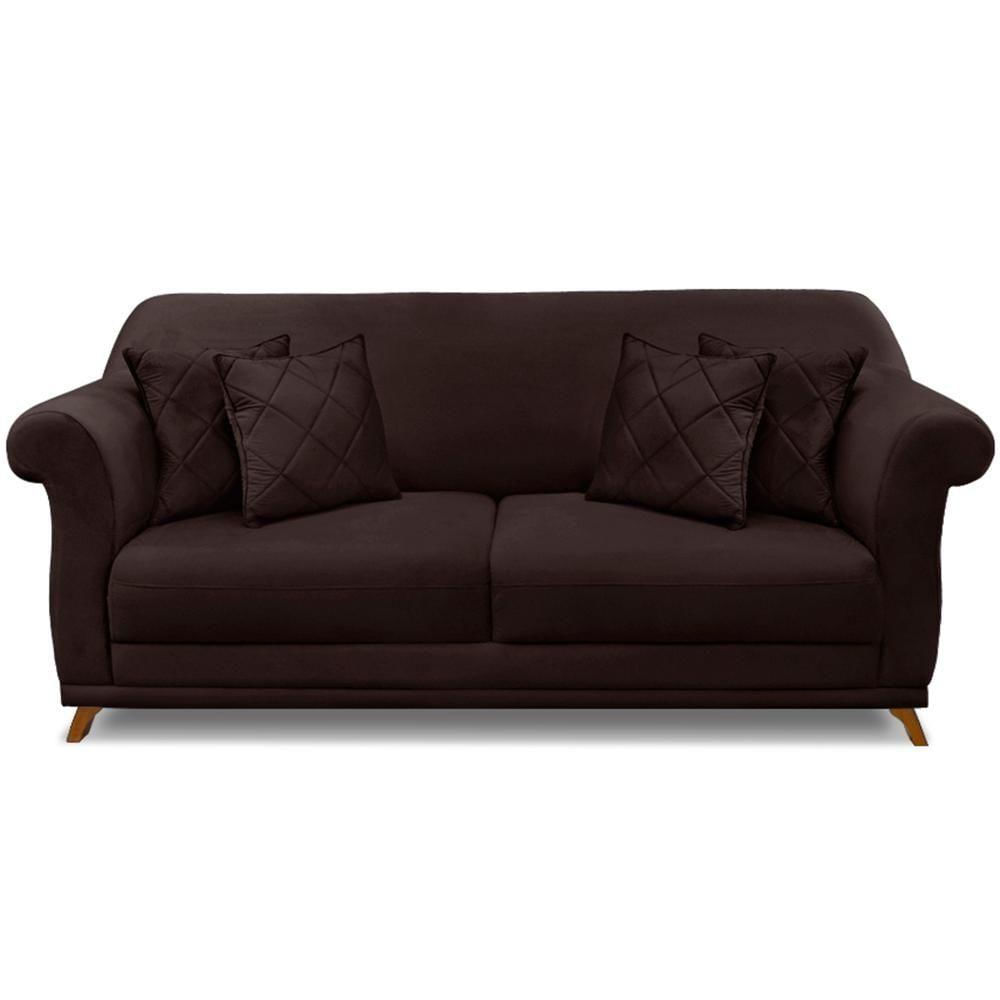 Sofa 2 Lugares Retro Polo 180cm Com Almofada Suede 1102 Ezz 1102