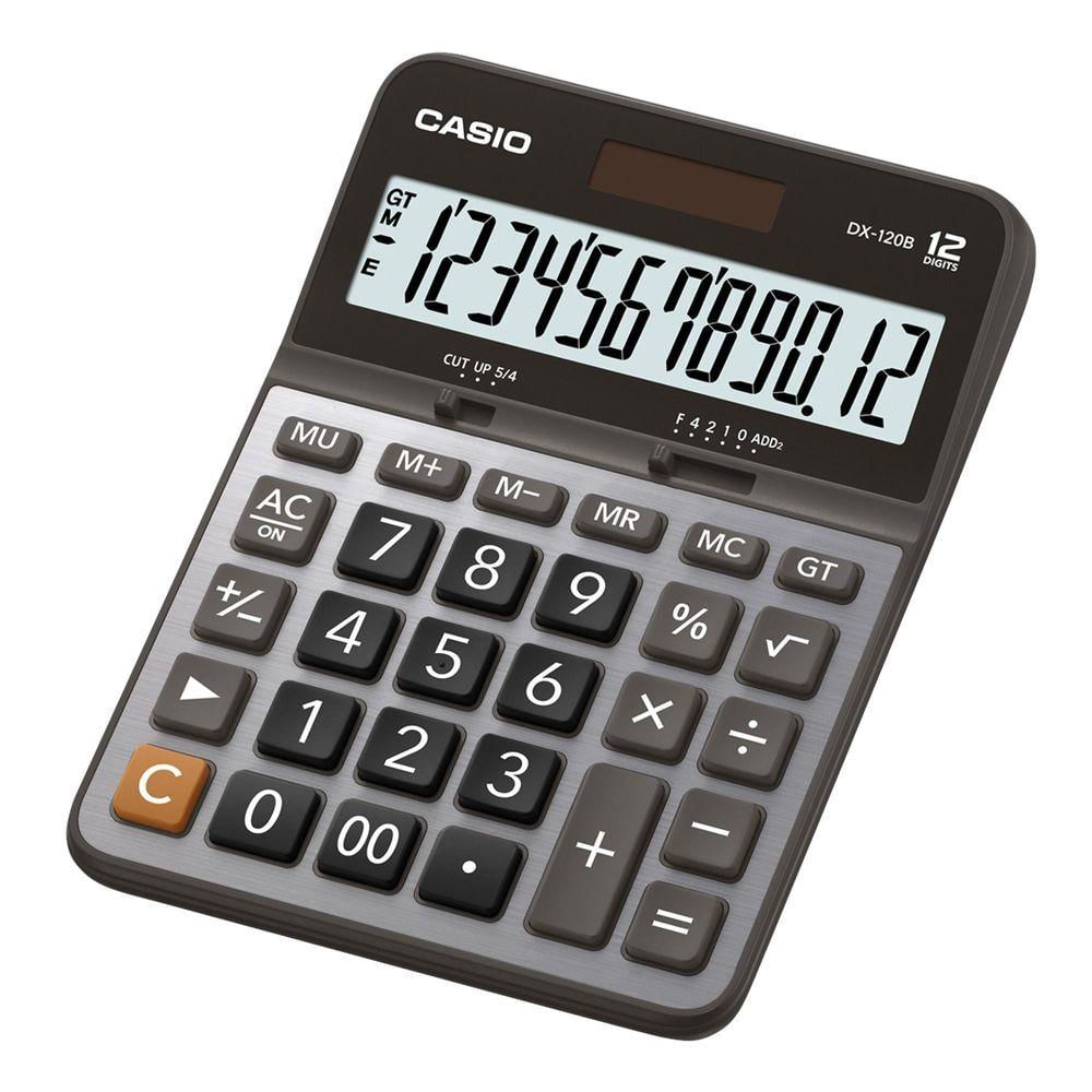 Calculadora De Mesa Casio Dx-120b 12 Dígitos Prata