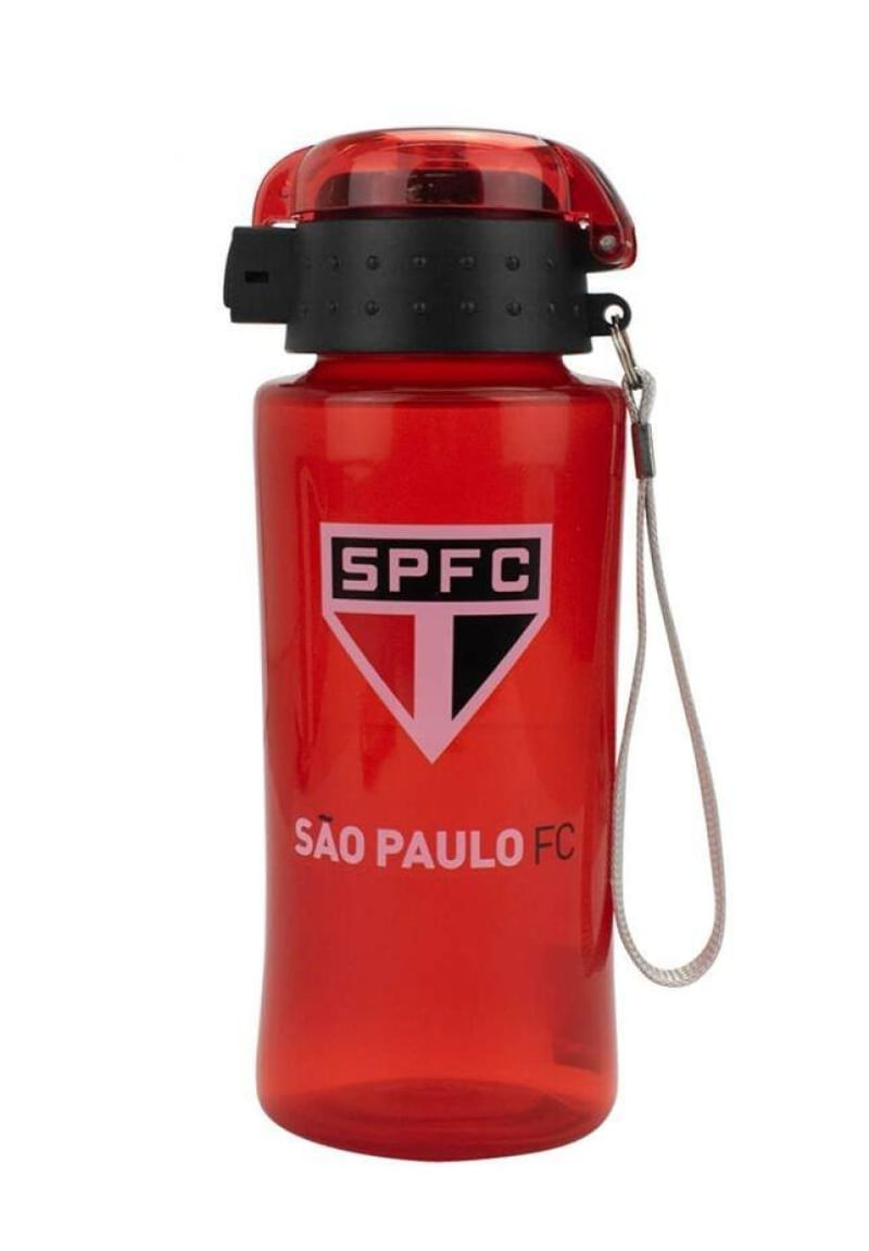 Garrafa De Plástico Vermelha 500ml São Paulo Oficial