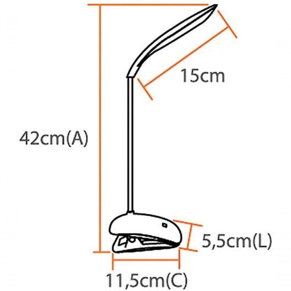 Luminária De Mesa Flex Led Garra