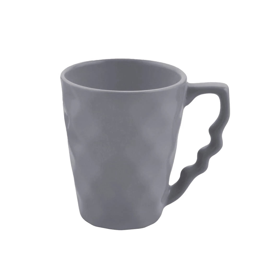 Caneca em Cerâmica Fratelli Diamond Soft Grafite 240ml