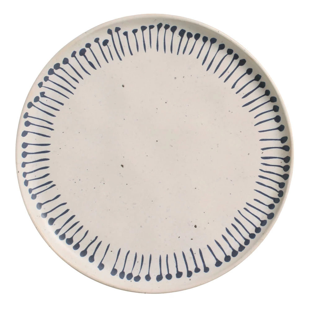 Prato Raso em Cerâmica Porto Brasil Bio Stoneware Primitiva 27,5cm