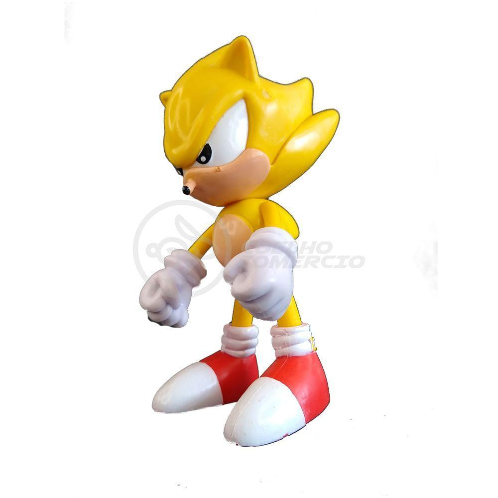 Boneco Action Figure Sonic Articulado Grande Super Size - 23cm - Sonic World