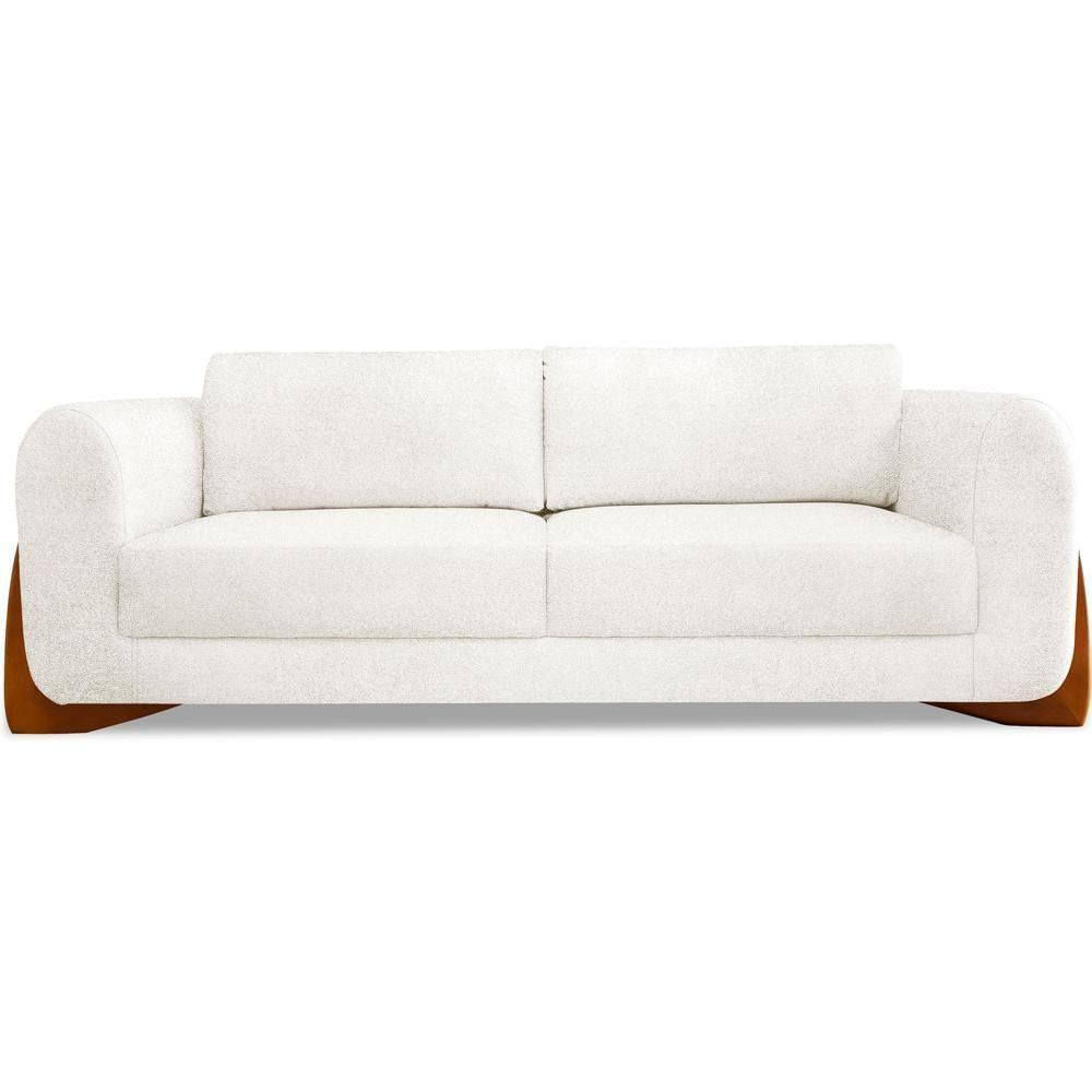 Sofa Jolie 2 Lugares 160cm Pes Boomerang Linho Boucle 3300 Ezz 3300