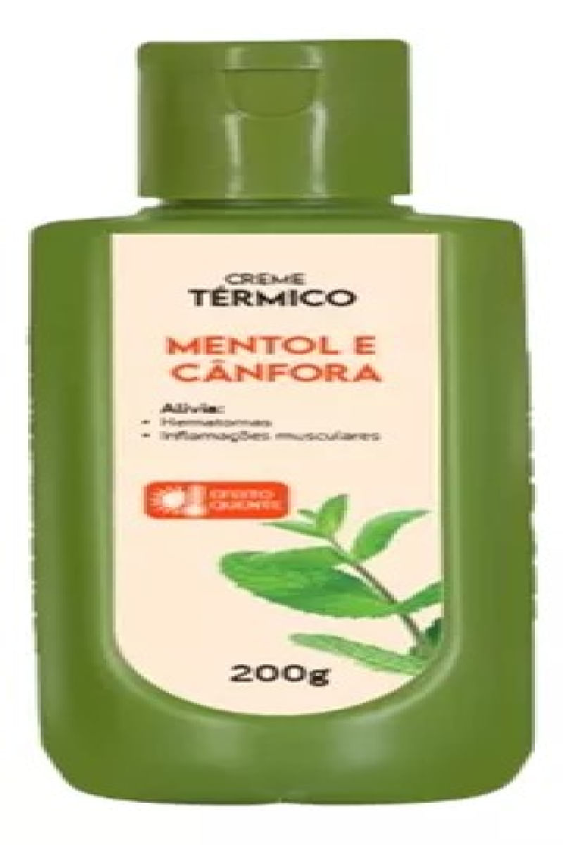 Mentol e Cânfora- Creme Termico P/Massagem  200 G (3656)